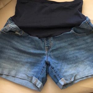 Maternity jean shorts